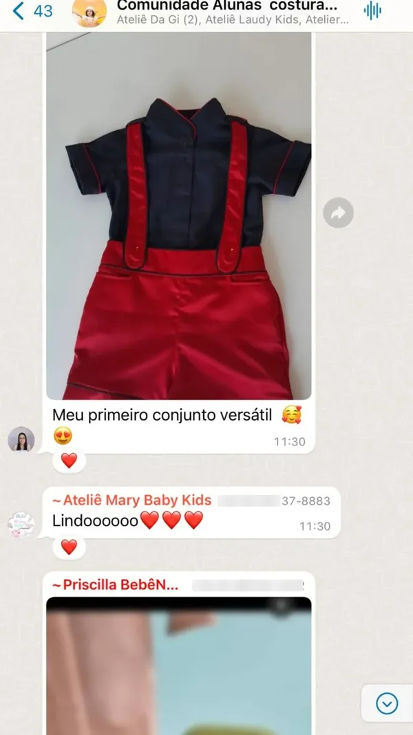 Peça feita por aluna da Costuragi 1