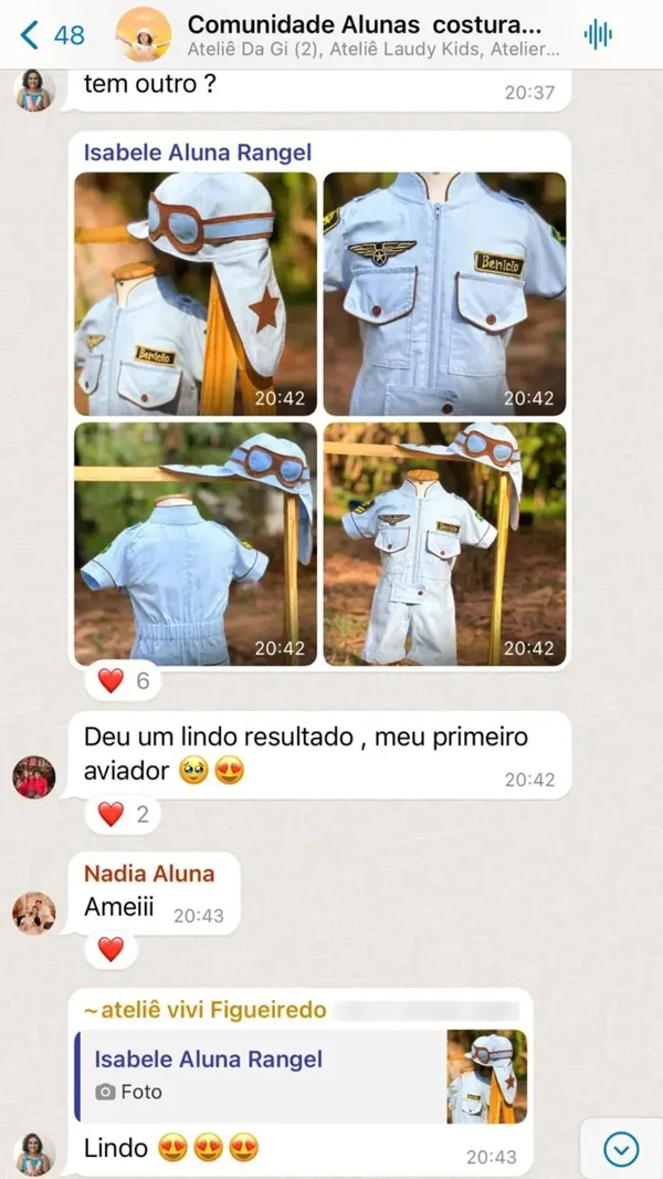 Peça feita por aluna da Costuragi 3