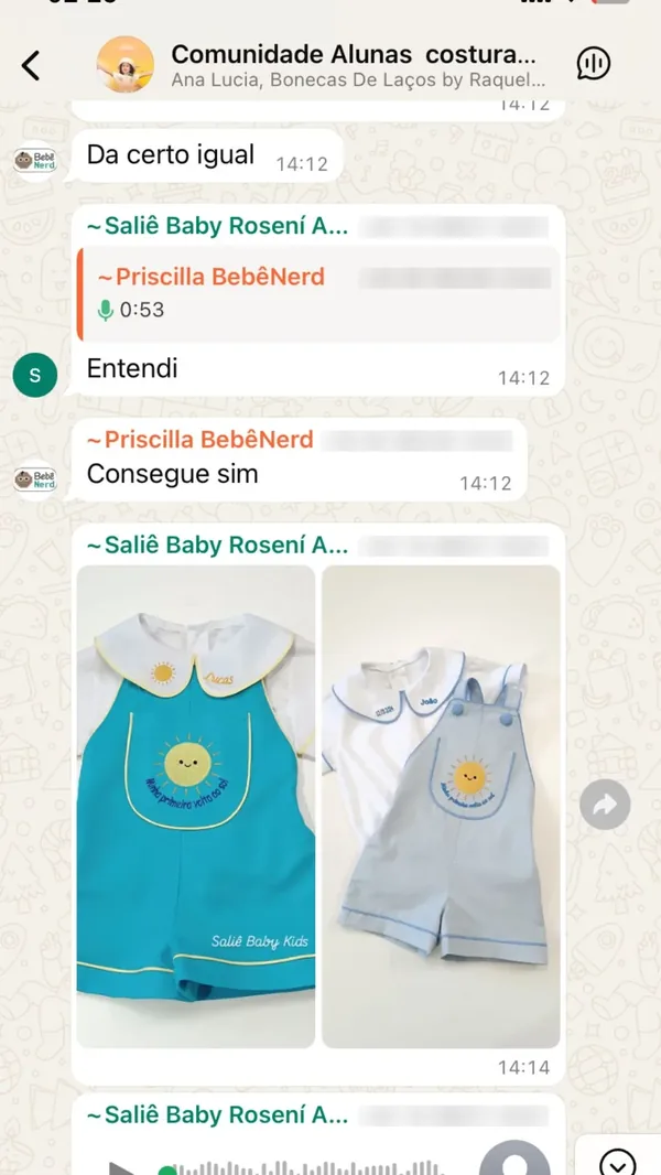 Peça feita por aluna da Costuragi 16