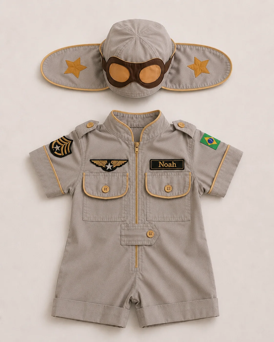 Macacão Aviador na cor cinza