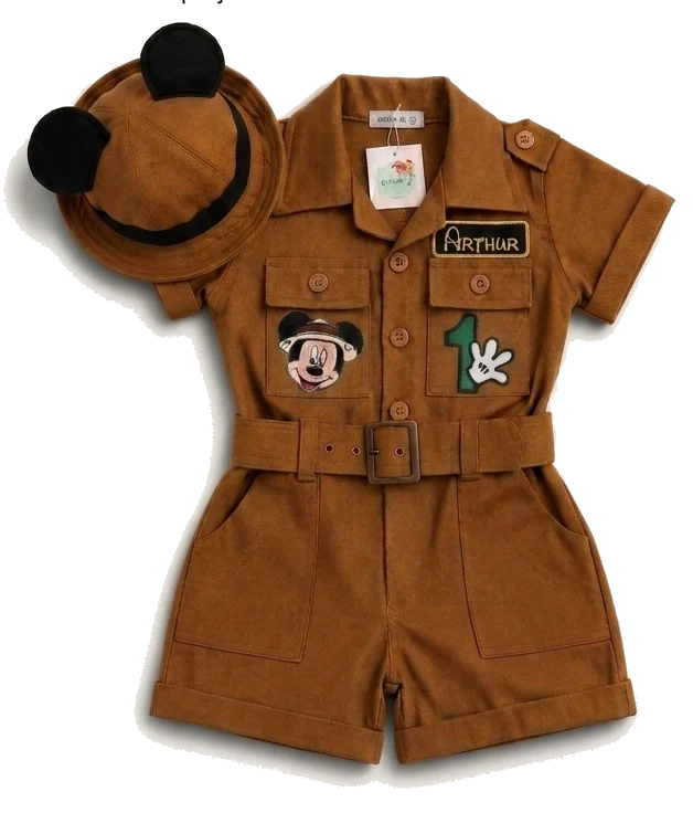 Macacão Mickey Safari