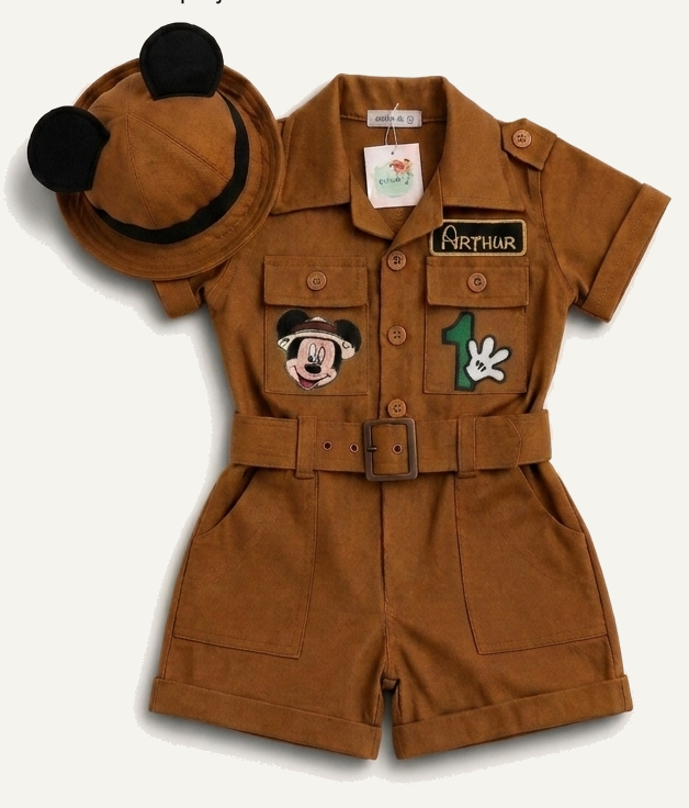 Macacão Mickey Safari