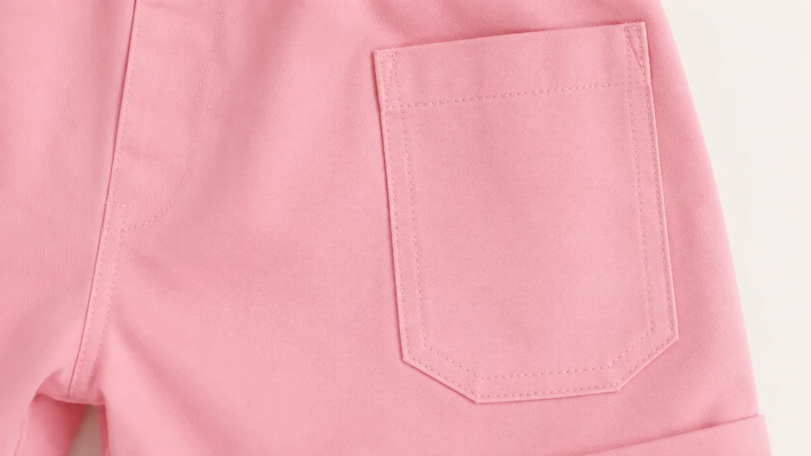 Bolso chapado no tecido rosa
