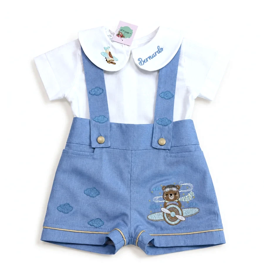 Conjunto Aviador Gola Redonda, frente
